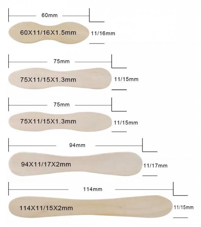 ISO9001 Biodegradable Wood Ice Cream Sticks , Disposable Wooden Ice Cream Spoons 1