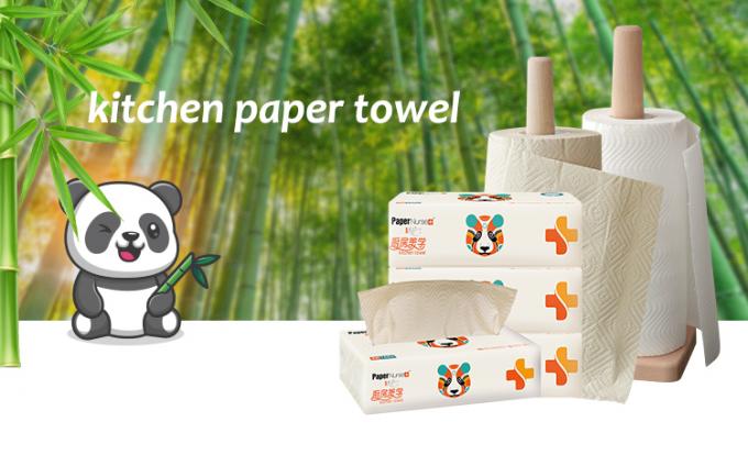 FSC Nontoxic Kitchen Tissue Paper Roll 2 Ply Disposable Durable 0