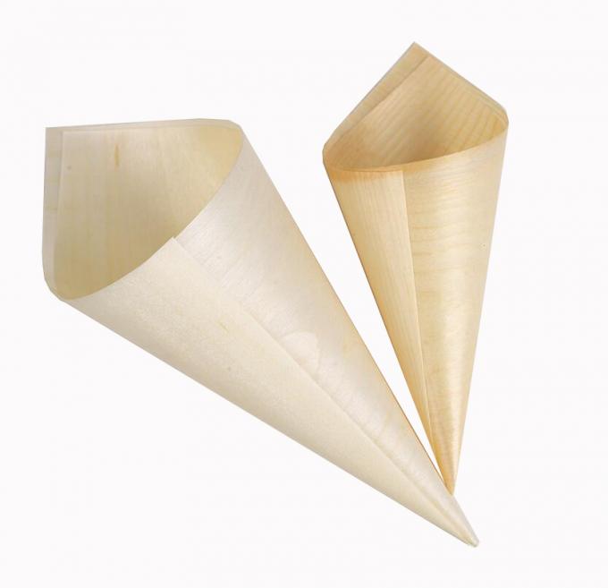 Portable Nontoxic Biodegradable Pine Wood Cone Disposable For Restaurant 1