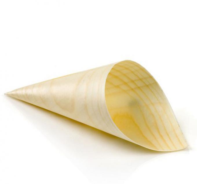 Portable Nontoxic Biodegradable Pine Wood Cone Disposable For Restaurant 2