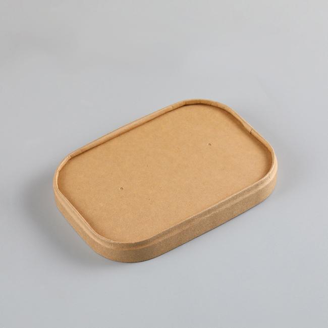 Leakproof Kraft Paper Packaging Lunch Box Grease Resistant Nontoxic 2