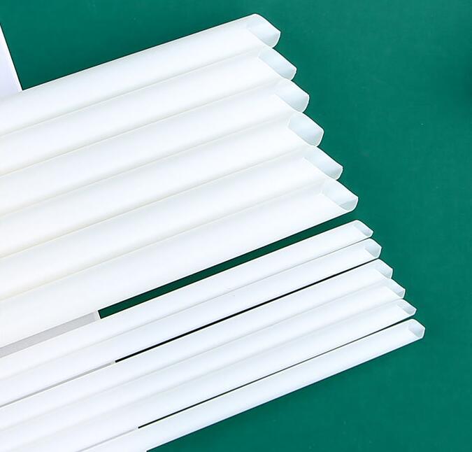 FSC Odorless Plant Based Plastic Straws , White Biodegradable PLA Straws 1