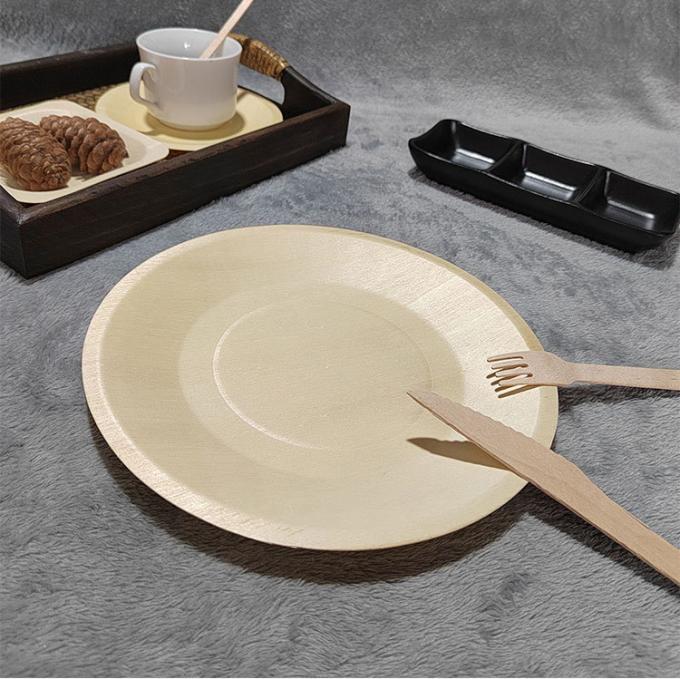 Durable Circle Biodegradable Disposable Tableware For Appetizer 1